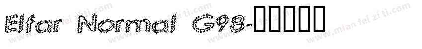 Elfar Normal G98字体转换